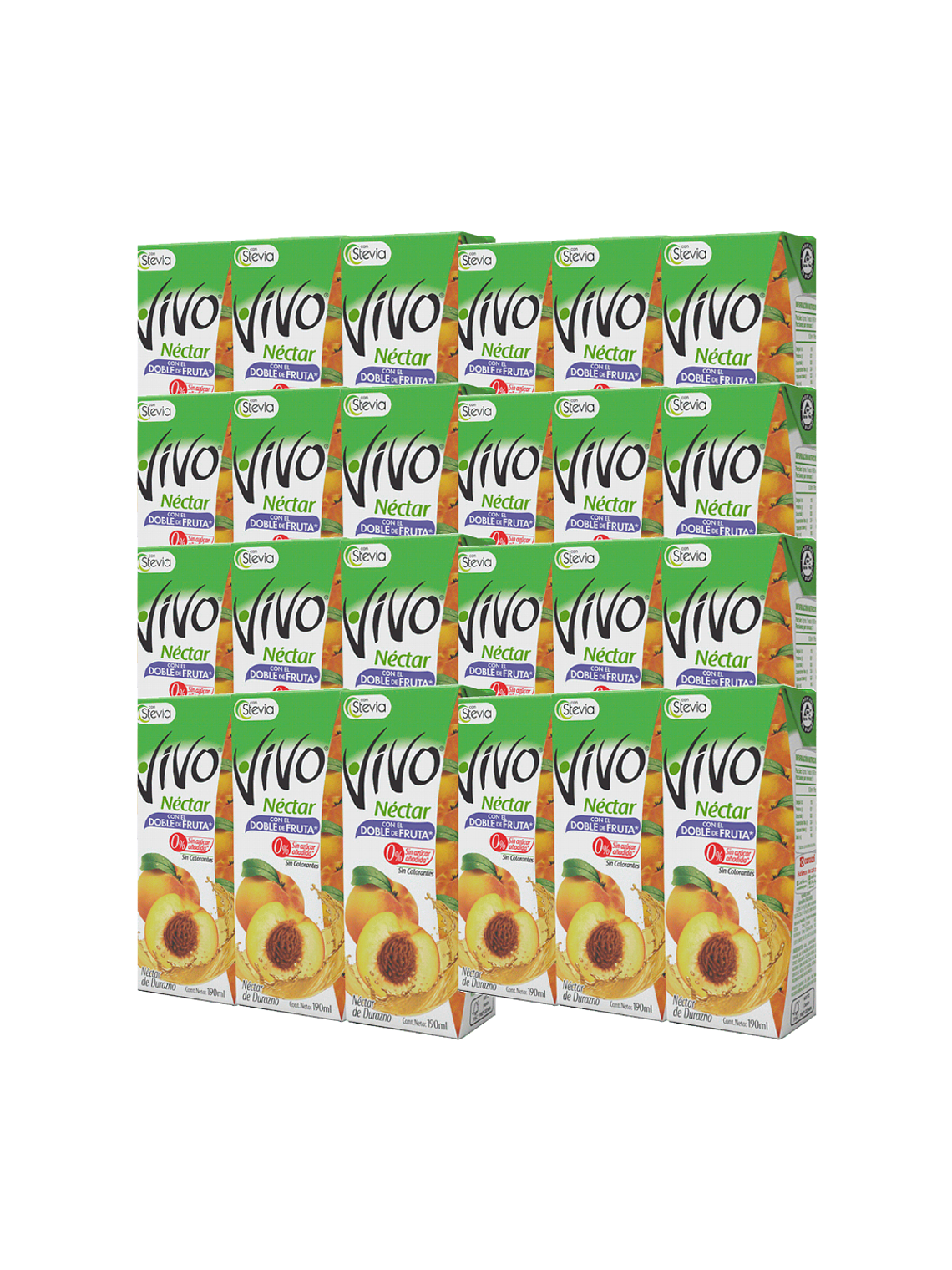 Caja Jugos Néctar Vivo Doble Fruta 24 Unidades 190 ml 2