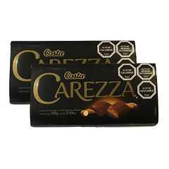 Barra Chocolate Costa Carezza Almendra 160 Grs 2 Unidades