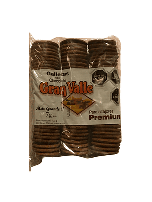 Galletas Para Alfajor Gran Valle Chocolate 700 Gr 