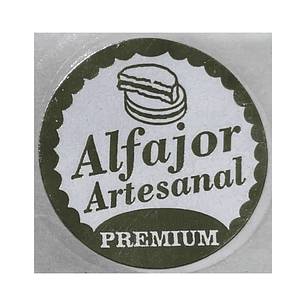 Sticker o Etiqueta Para Alfajor, Cuchuflí o Productos Artesanales Rollo 1000 Unidades Aproximadamente