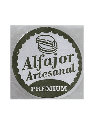 Sticker o Etiqueta Para Alfajor, Cuchuflí o Productos Artesanales Rollo 1000 Unidades Aproximadamente