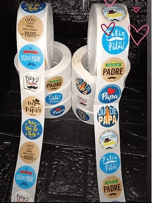 Sticker o Etiqueta Para Alfajor Día Del Padre X 1000 Uni Aprox Diseños