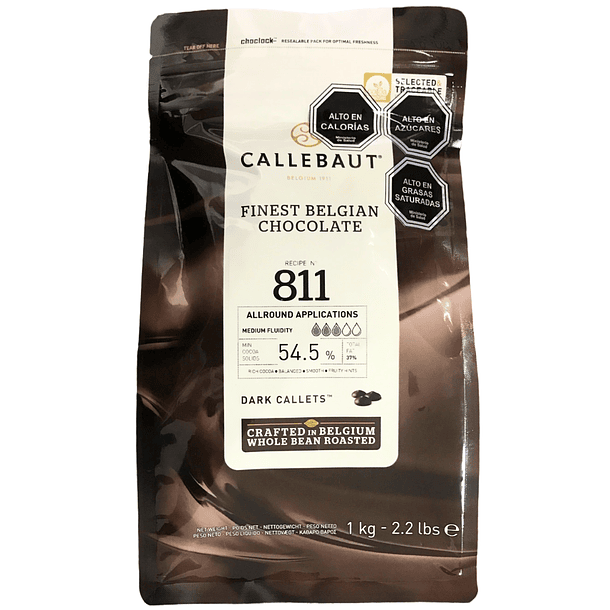 Chocolate Belga Callebaut Amargo N° 811 54,5% Cacao 1kg 1