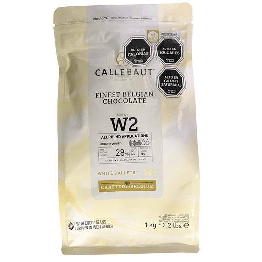 Chocolate Belga Callebaut Blanco N°W2 28% Cacao 1kg