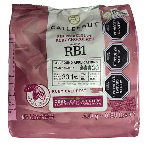 Chocolate Ruby Callebaut 33,1% 400grs 1