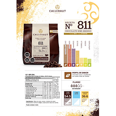 Chocolate Belga Callebaut Amargo N° 811 54,5% Cacao 400grs