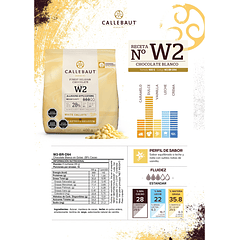 Chocolate Belga Callebaut Blanco N°w2 28% Cacao 400grs