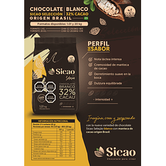 Sicao Chocolate selección blanco 32% cacao 1,01 kg