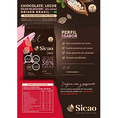Chocolate Sicao Selección Leche 38% Cacao 1,01kg