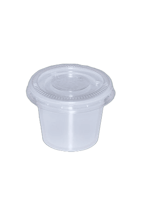 Pocillo Degustador Salsero Con Tapa 1 Oz (30cc) X100 U
