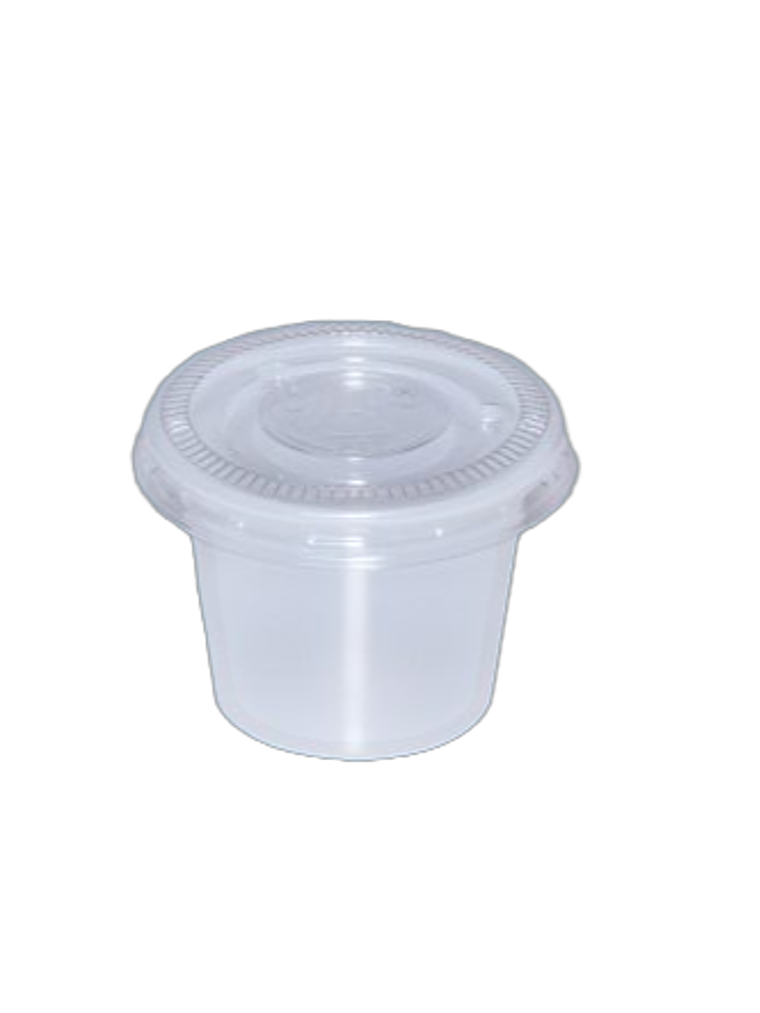 Pocillo Degustador Salsero Con Tapa 1 Oz (30cc) X100 U 1