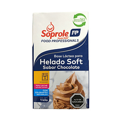 Base Láctea Para Helados Soft Soprole 1lt Sabor Chocolate