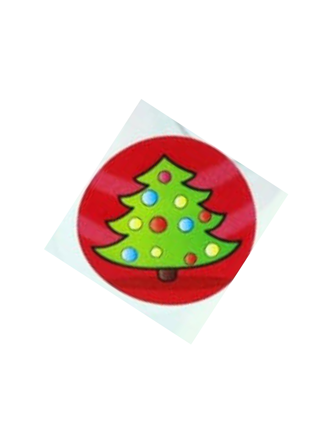 Sticker o Etiqueta Circular Diseño Navidad 100 Unidades 8