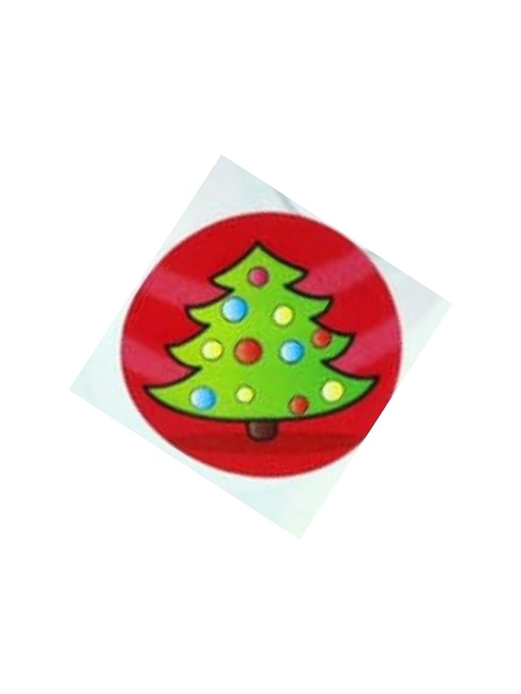 Sticker o Etiqueta Circular Diseño Navidad 100 Unidades 8