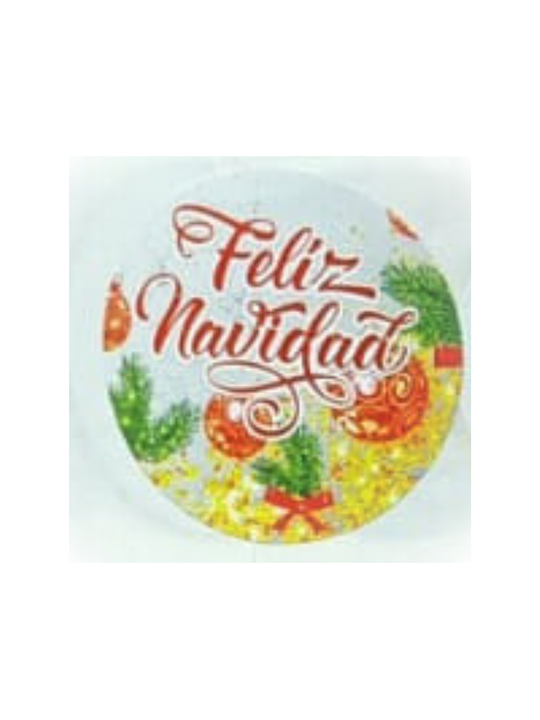 Sticker o Etiqueta Circular Diseño Navidad 100 Unidades 9