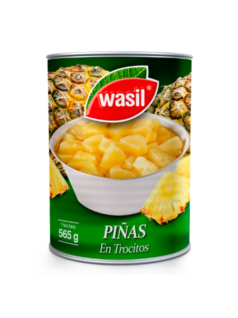 Piña en Conserva Cubitos Wasil 560 grs 1