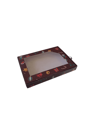 Caja Navideña tamaño 24x18x3 cm N°12 Colores 1 unidad