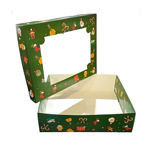 Caja Desayuno Fines Varios Navidad 25x20x7 Cm Con Ventana