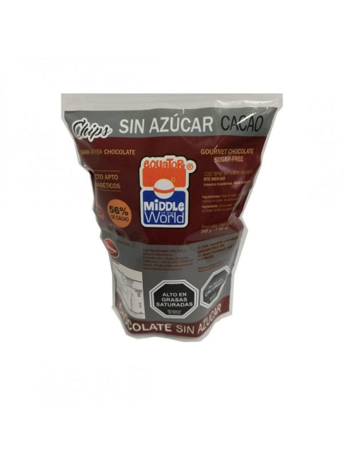 Chips Chocono Sin Azúcar 56% cacao 200gr 1