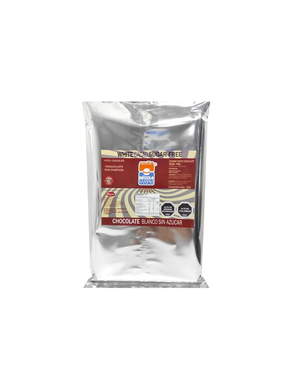 Chocolate Barra Blanco sin Azúcar Chocono 1kg 1