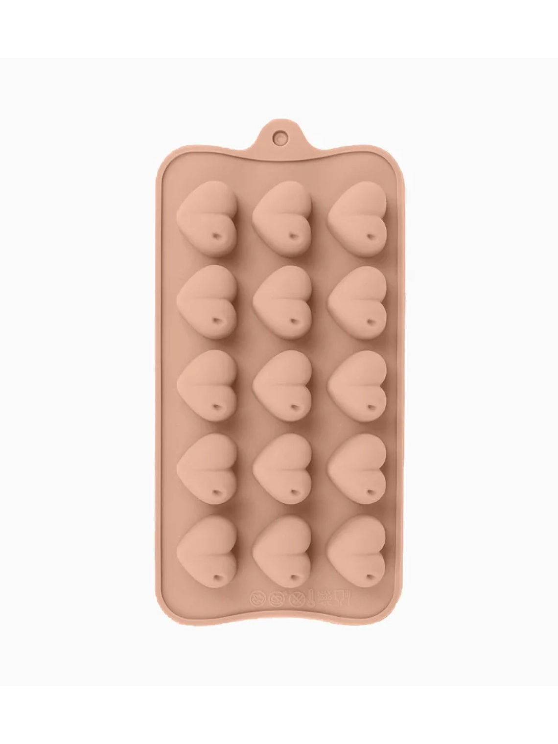 Moldes de Silicona Chocolate Corazones 15 espacios 11x21,5cm 1