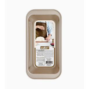 Molde Queque Antiadherente Dorado Rectangular 1 Espacio 25,3x13x6 cm