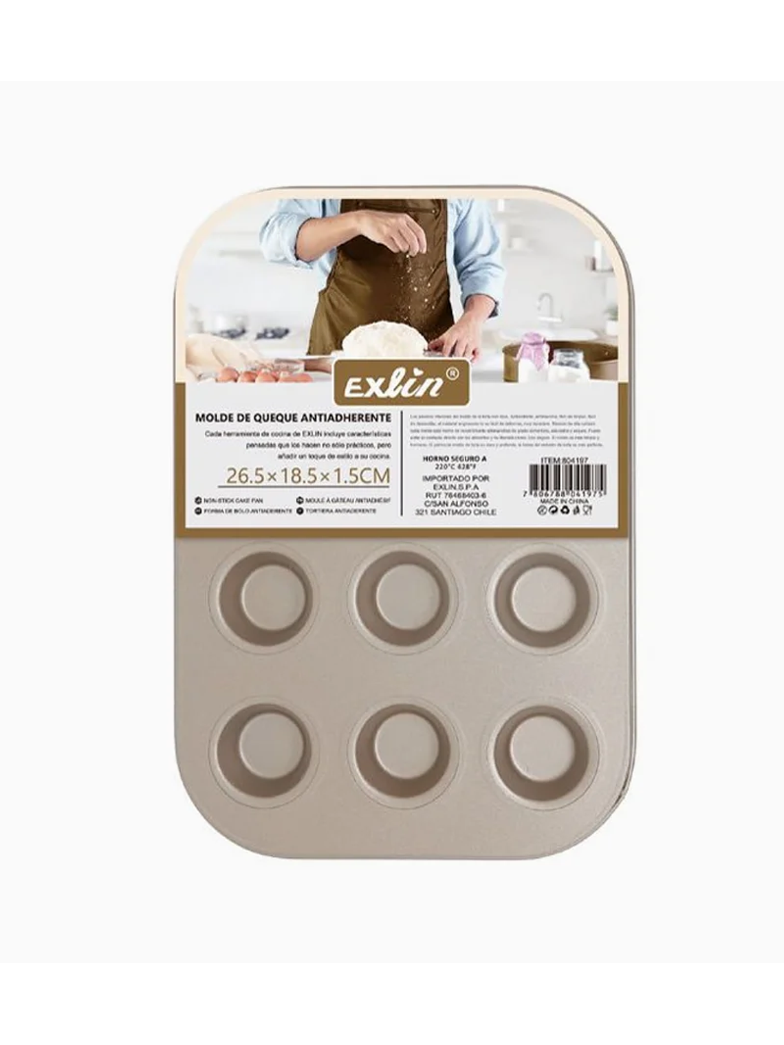 Molde Mini Queque 12 espacios 26,5x18,5x1,5 cm 1