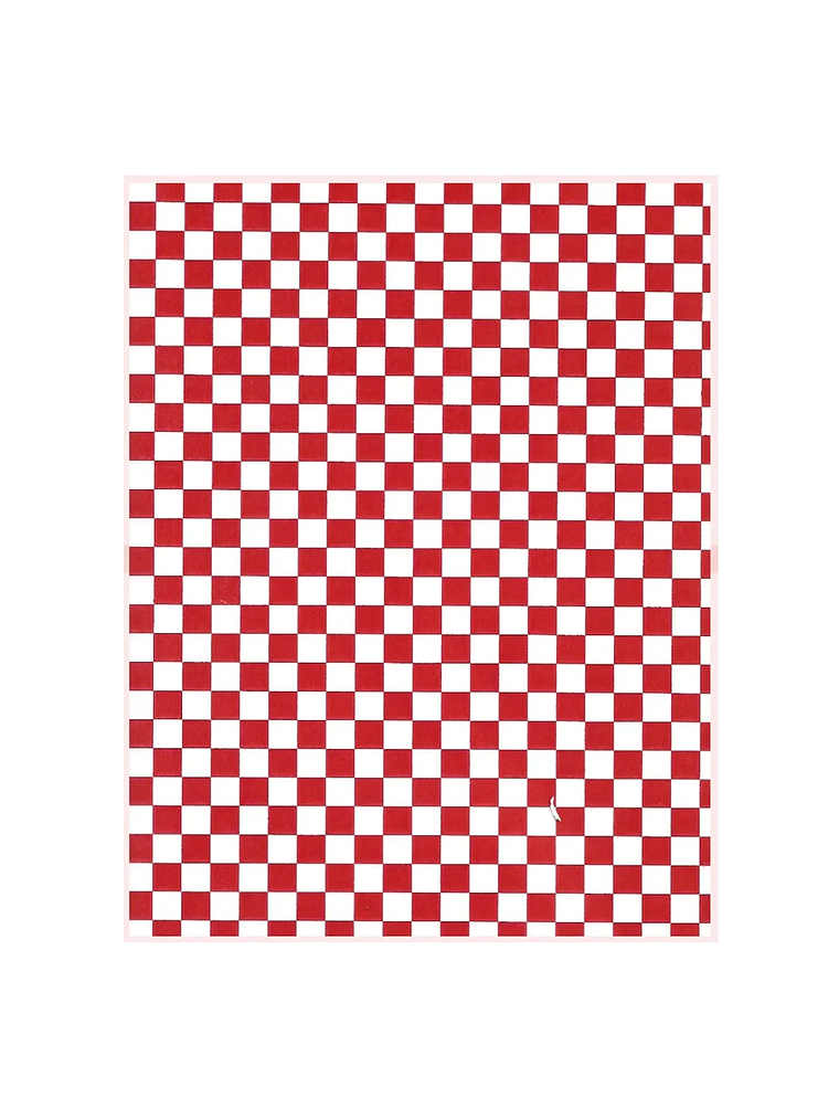 Papel Antigrasa 28x38 cm 100 unidades Cuadros Rojos 1