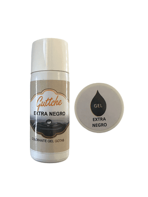 Colorantes En Gel Con Gotario Guttche 20gr Extra Negro