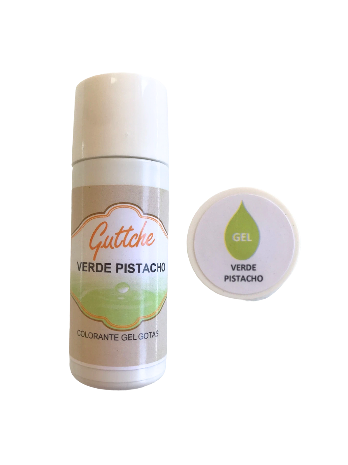 Colorantes En Gel Con Gotario Guttche 20gr Verde Pistacho 1