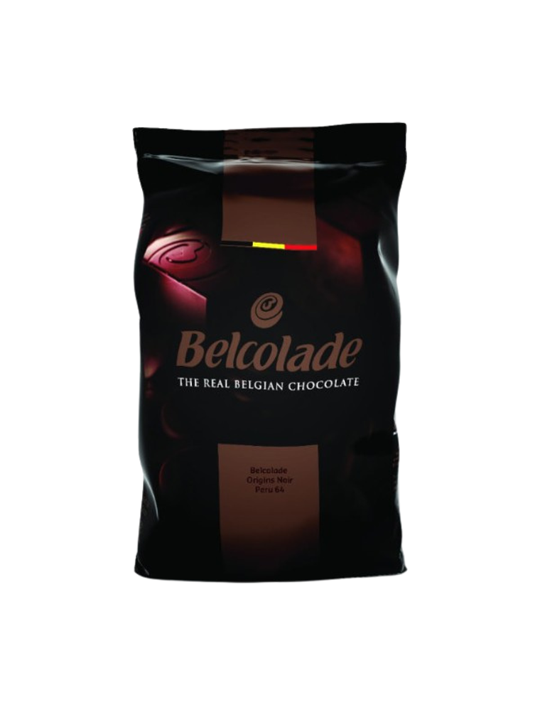 Chocolate Belcolade Origen Perú 64% Cacao Amargo 1kg 1