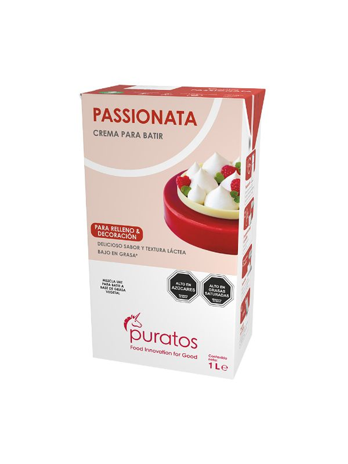 Crema Para Batir y Relleno Passionata Puratos 1lt 1