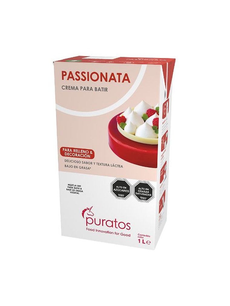 Crema Para Batir y Relleno Passionata Puratos 1lt 1