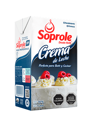 Crema de Leche Soprole 35% Grasa 1lt