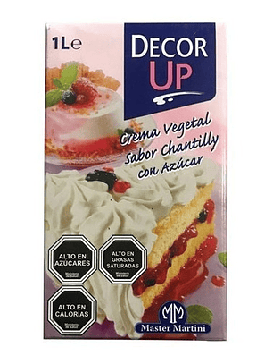 Crema Vegetal Decor Up Sabor Chantilly 1 Litro