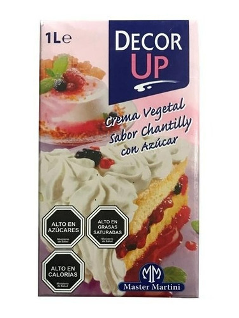 Crema Vegetal Decor Up Sabor Chantilly 1 Litro 1