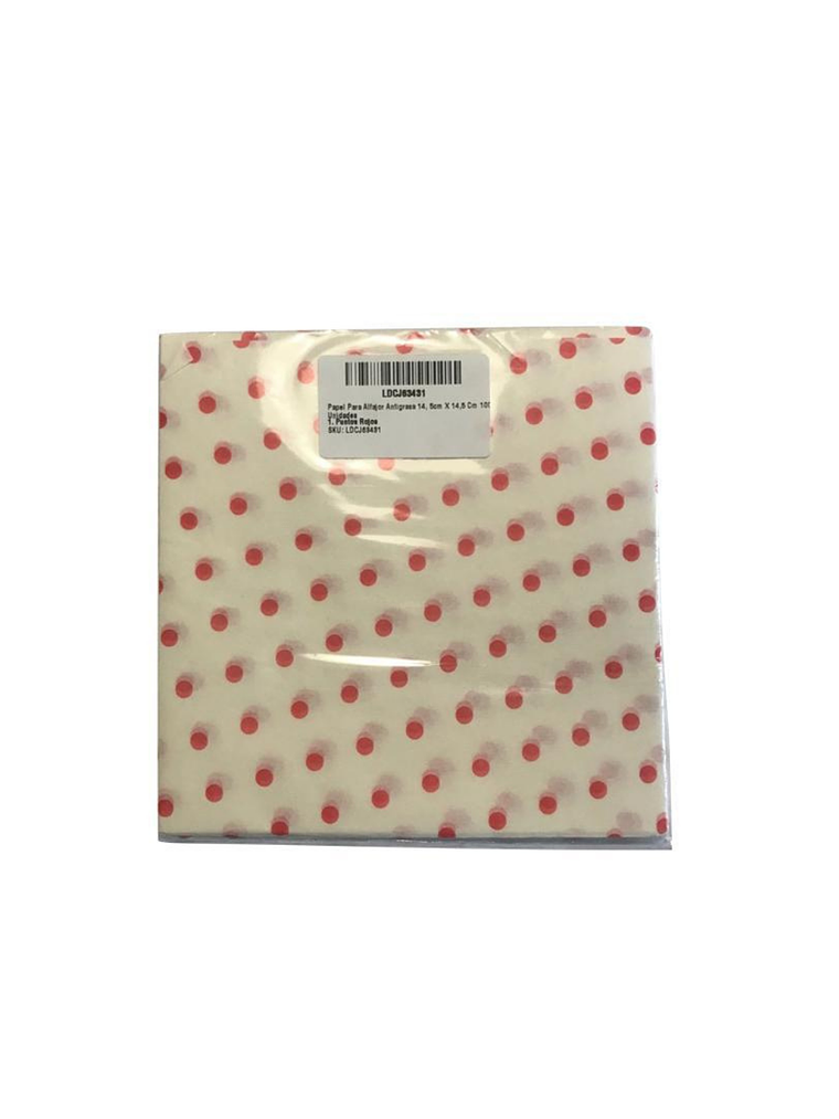 Papel Para Alfajor Antigrasa 14, 5cm X 14,5 Cm 100 Unidades 16