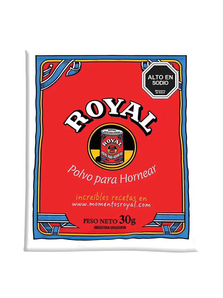 Polvos de Hornear Royal Display 480grs 16 unidades 30grs c/u 1