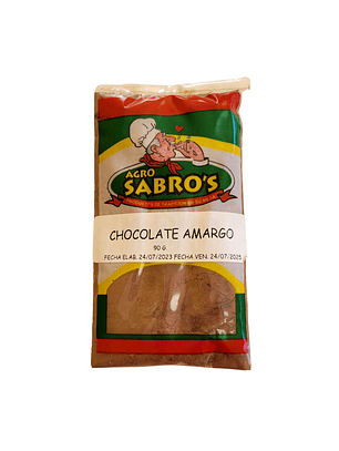 Chocolate en Polvo Amargo 90 gr Tamaño Almacenero unidad o Pack 10 unidades