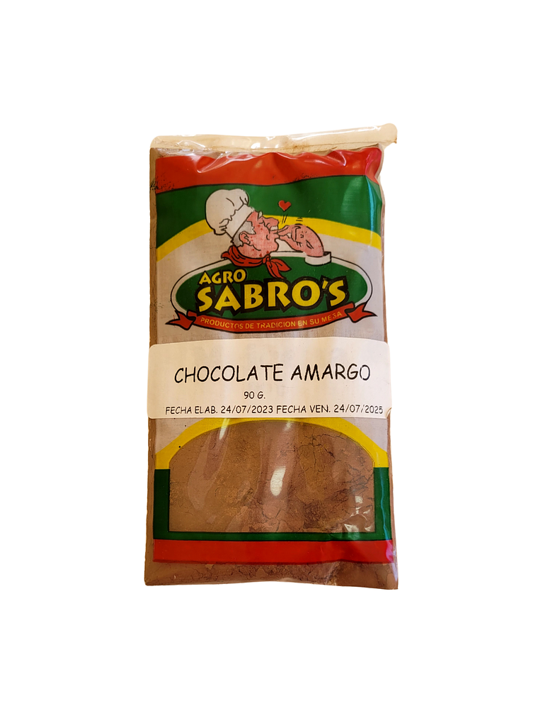 Chocolate en Polvo Amargo 90 gr Tamaño Almacenero unidad o Pack 10 unidades 1