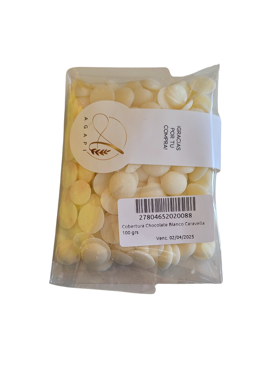 Cobertura De Chocolate Caravella Blanco 100 gr 1