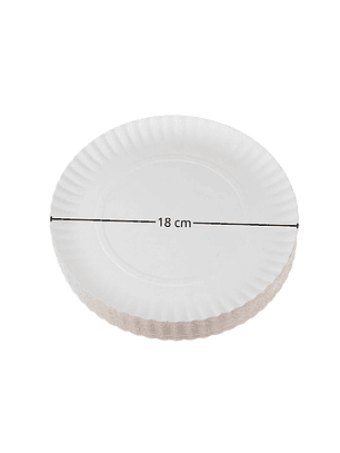 Plato Cartón Cartulina Valdivia N°2 18 cm de diámetro