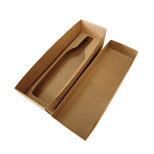 Caja Para Vino Regalo Kraft 32x10x8 cm