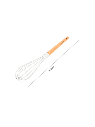 Batidor o Mezclador Manual con Mango de Madera 31 cm 