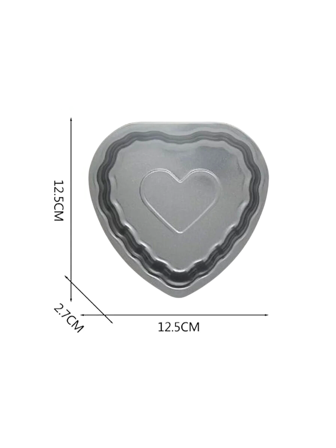 Molde Antiadherente Forma Corazón 12,5x12,5 cm 1