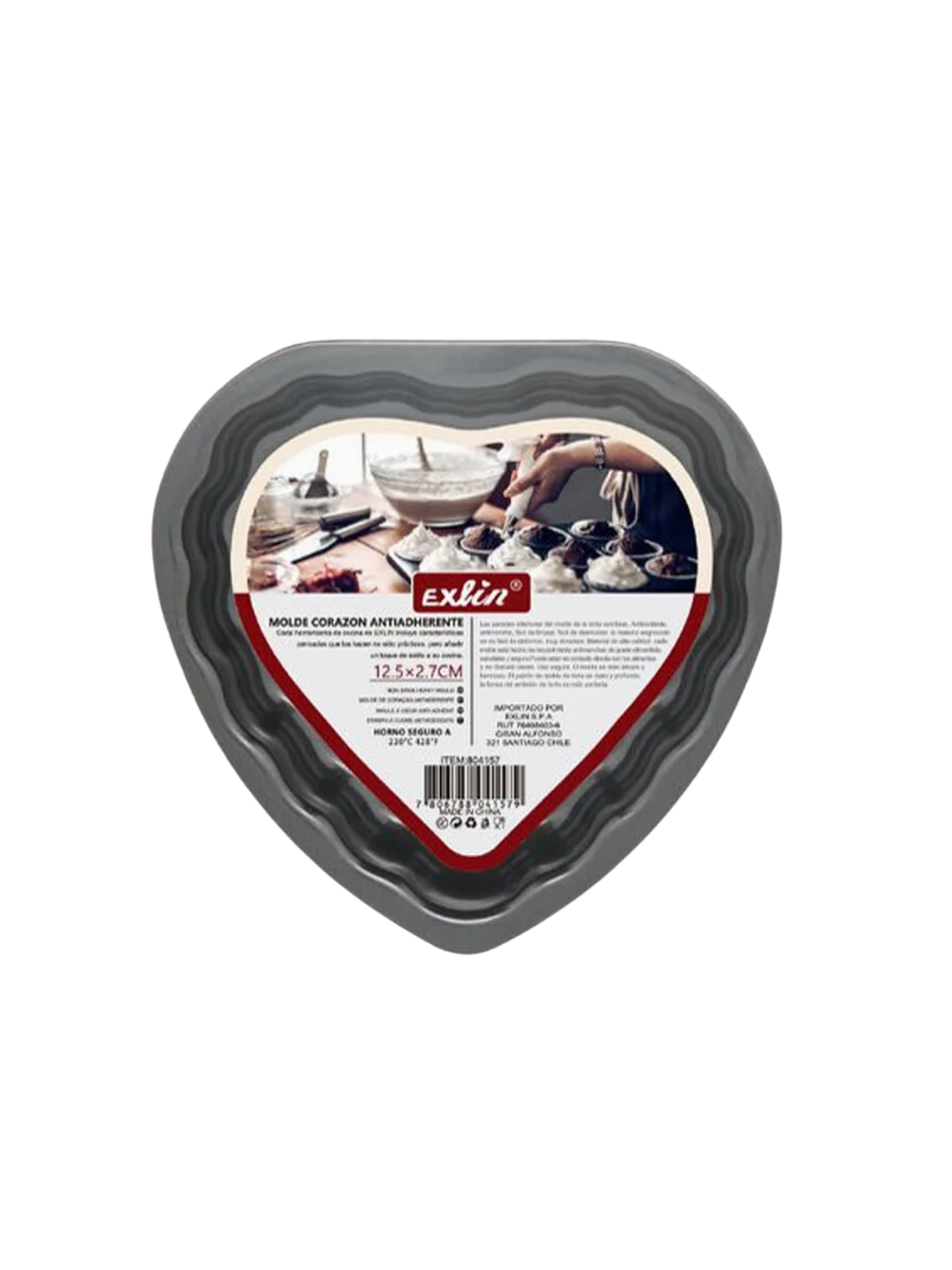 Molde Antiadherente Forma Corazón 12,5x12,5 cm 2