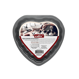 Molde Antiadherente Forma Corazón 12,5x12,5 cm