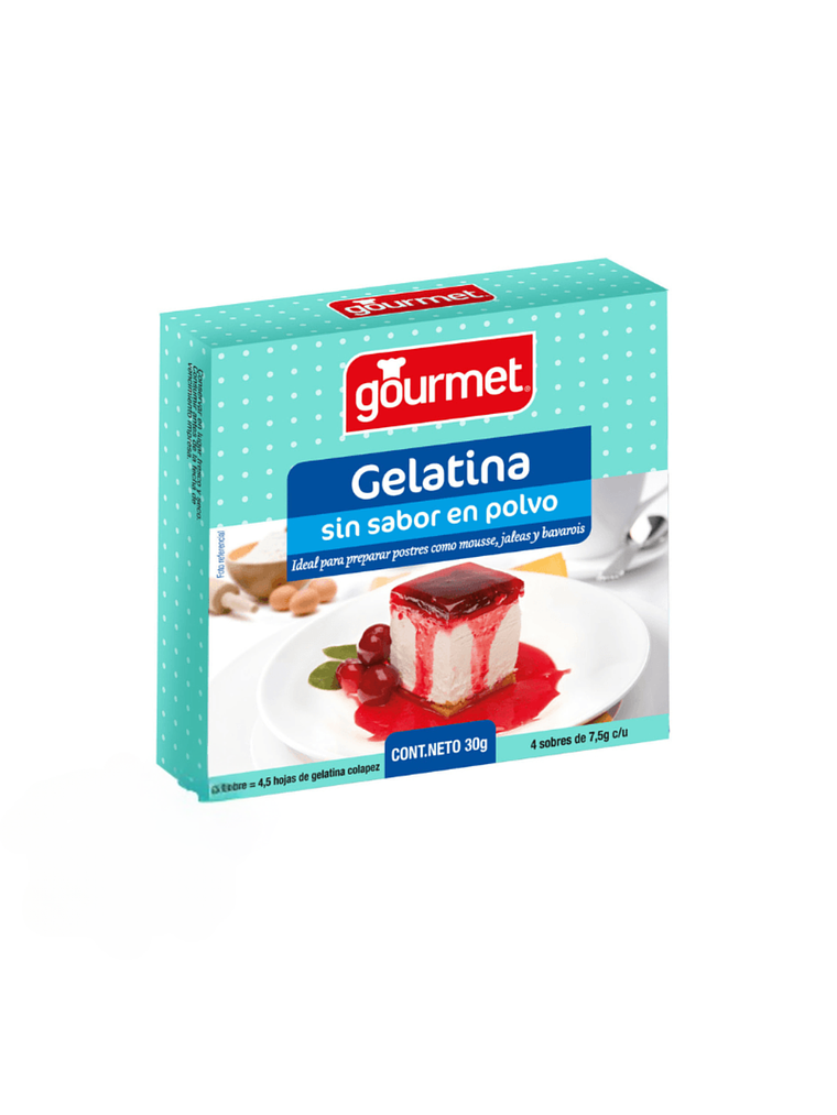 Gelatina Sin Sabor En Polvo Gourmet 30 grs 1