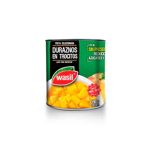 Durazno en Conserva en Trocitos Wasil 590 grs