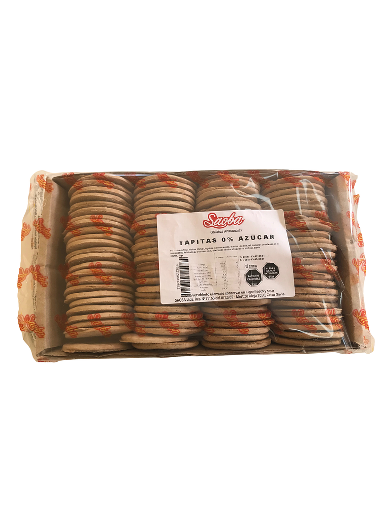 Galleta Para Alfajor Sin Azúcar Saoba 700 Grs 1